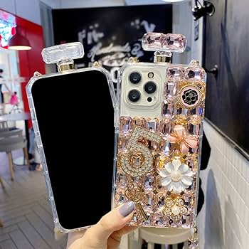 ラインストーン香水型iPhoneケース Amazon.co.jp: 高級ダイヤモンドラインストーン香水ボトルケース